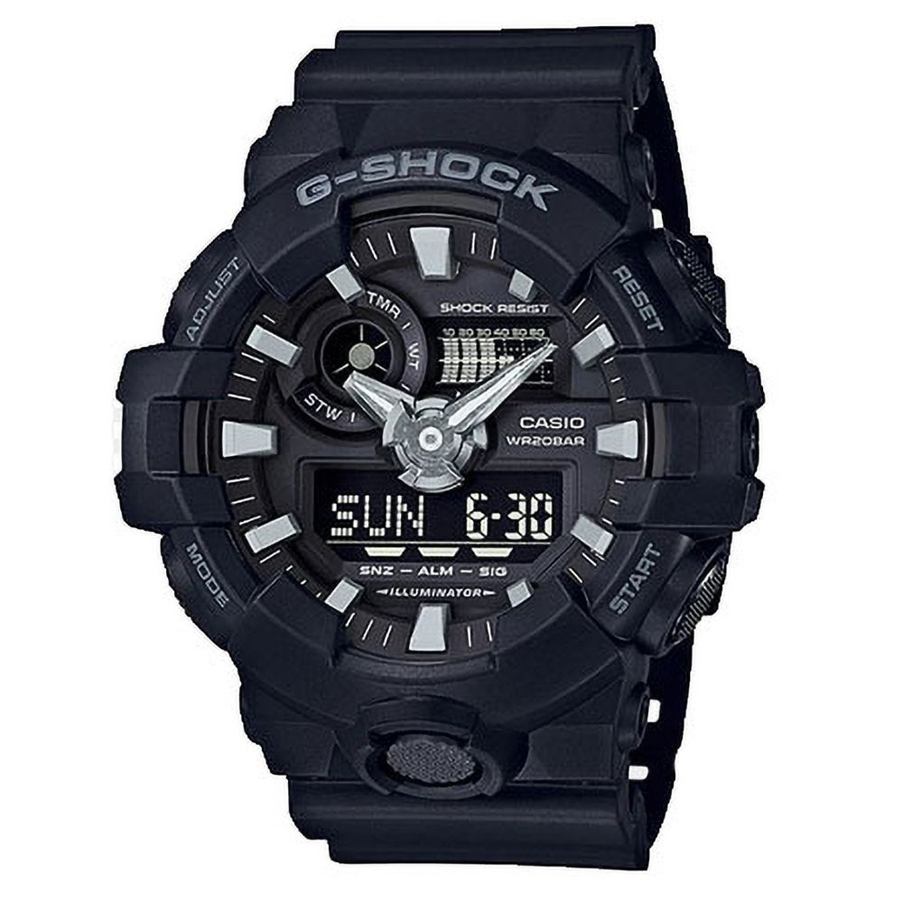 Casio G-Shock GA700CY-1A Orologio Uomo - Analogico-Digitale, Nero E Giallo Fluorescente, Robusto E Versatile, Ideale Per Casual E Lavoro