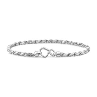 Sparkling LK-RPS-018 Rope Chain Rhodium Plated