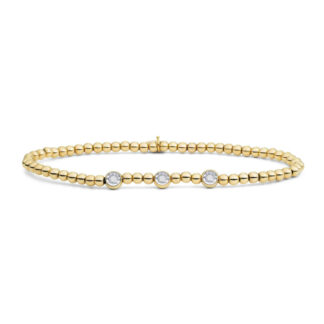 Sparkling SB-G-3MM-CB01 Gold – 3 Beads White