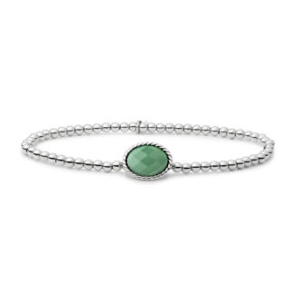 Sparkling SB-S-3MM-TG29 Silver – Green Aventurine Twist