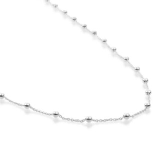 Sparkling SNBS060 Ball Chain Rhodium Plated
