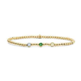 Sparkling SB-G-3MM-CB04 Gold – 3 Colored Brads Purple Cz